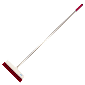 Colour Coded Red Broom Head and Handle