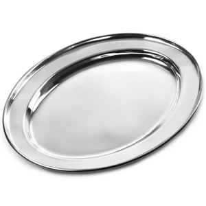 Stainless Steel Oval Meat Flat 250mm