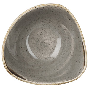 Churchill Stonecast Peppercorn Grey Triangular Bowl 6 Inch / 15.3cm (Set of 12)